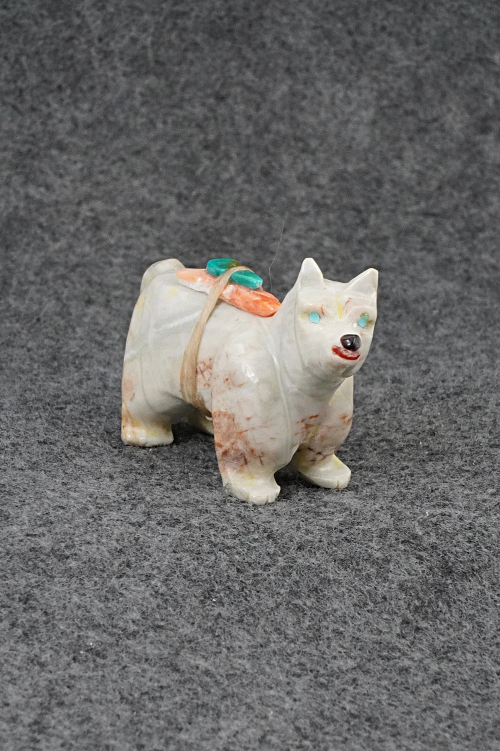 Wolf Zuni Fetish Carving - Freddie Leekya