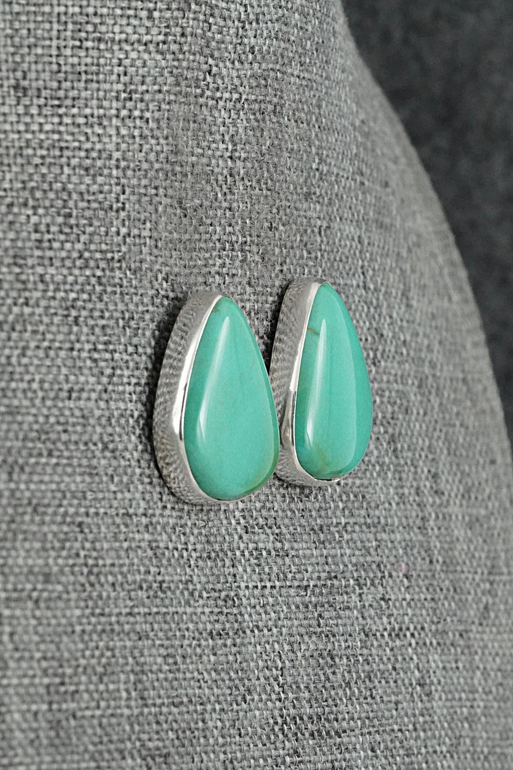 Turquoise & Sterling Silver Earrings - Eugene Gruber