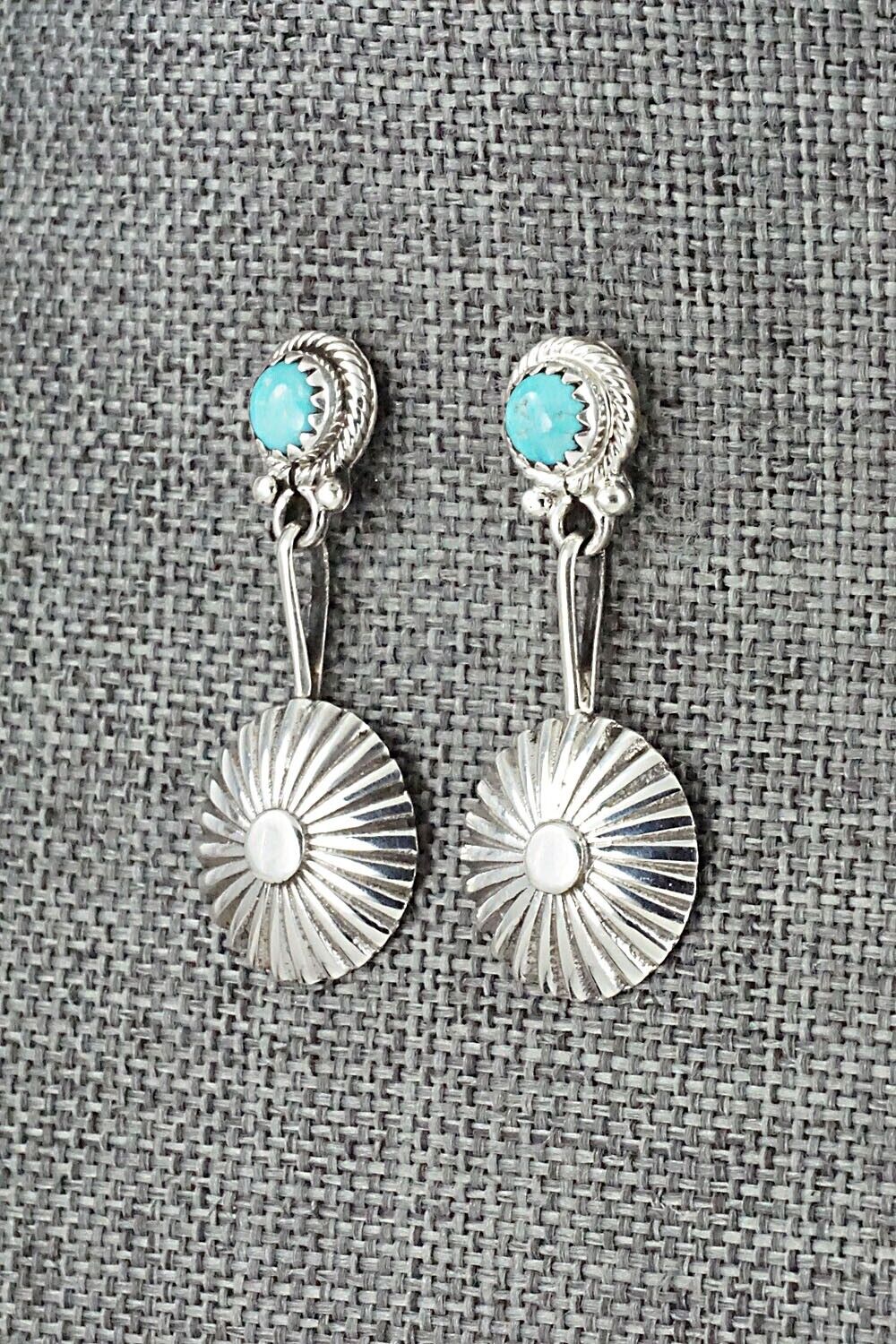 Turquoise & Sterling Silver Earrings - Adelarae Yazzie