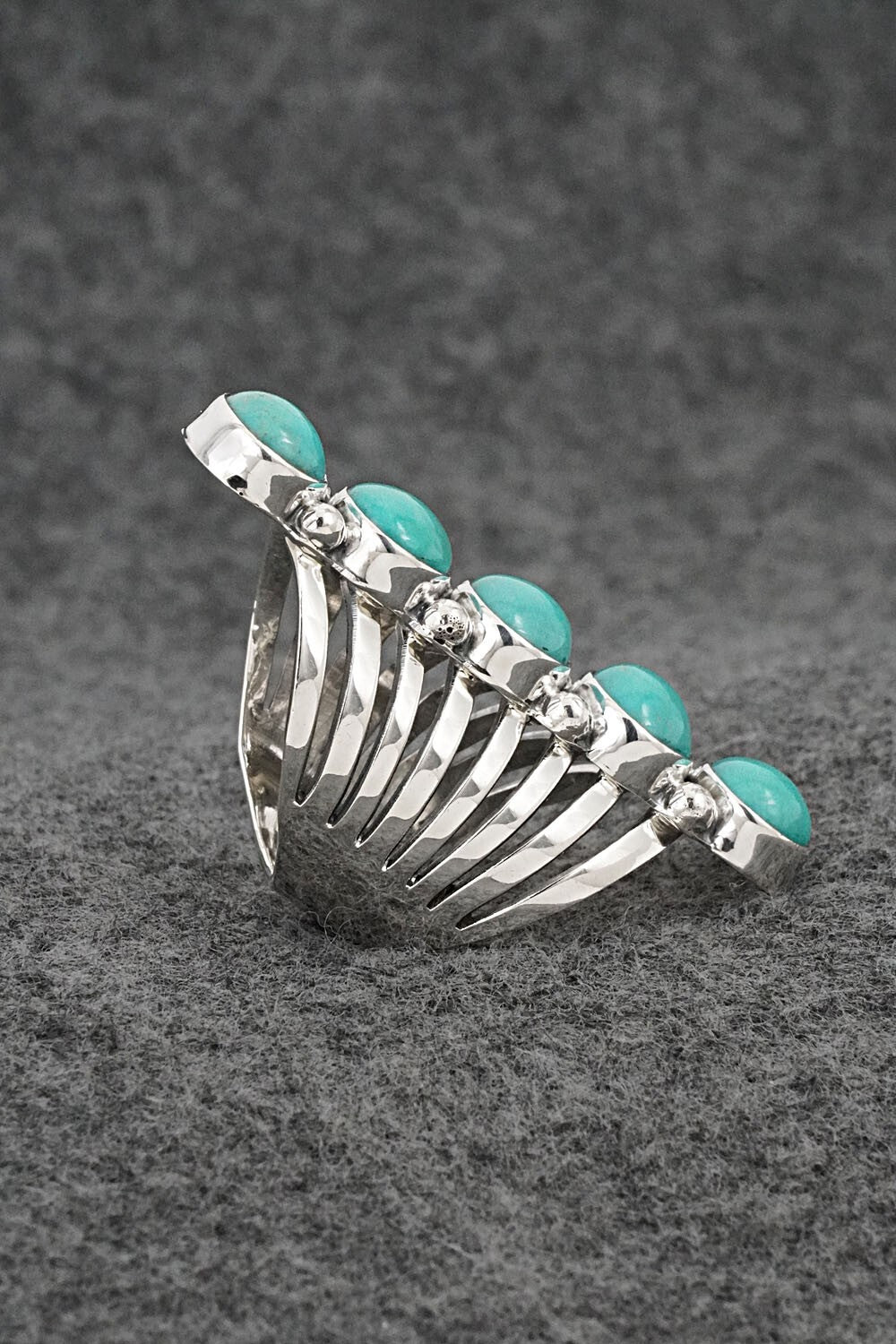 Turquoise & Sterling Silver Ring - Thomas Yazzie - Size 7