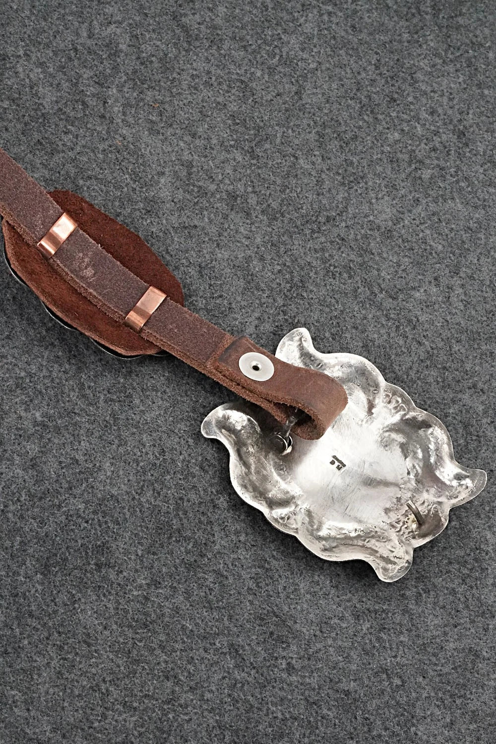 Turquoise, Sterling Silver & Leather Concho Belt - Dan Morgan