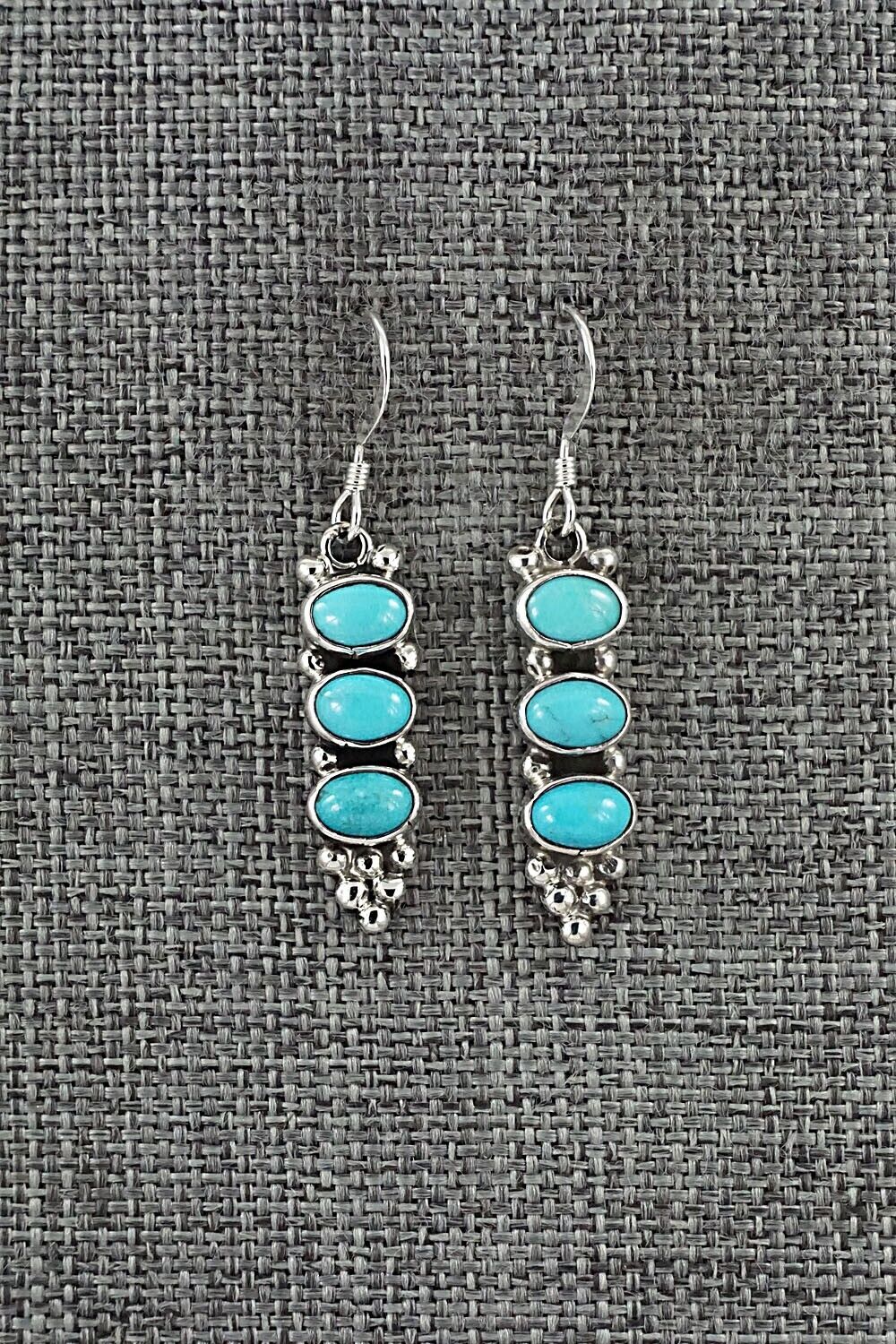 Turquoise & Sterling Silver Earrings - Gary Shorty