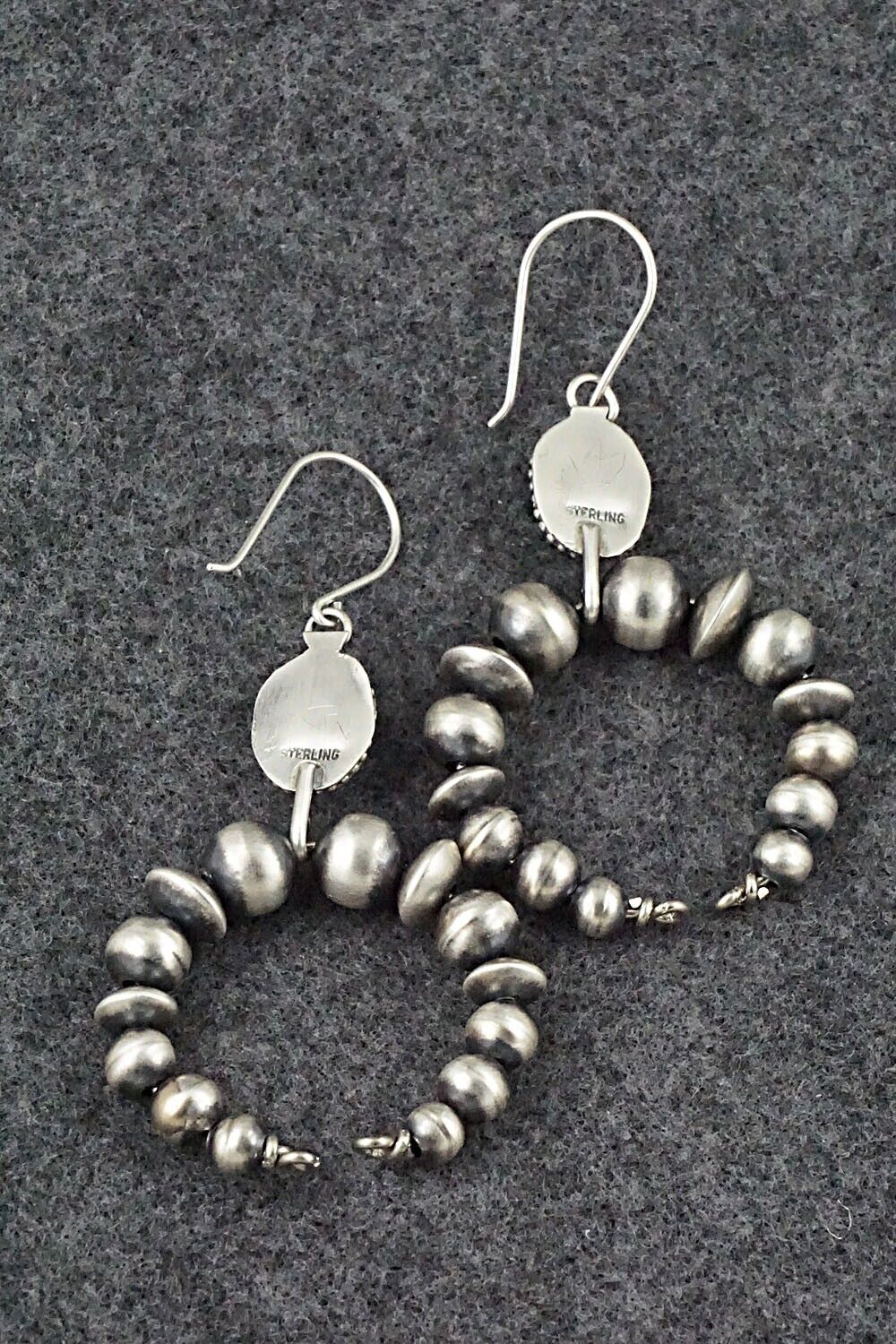Turquoise & Sterling Silver Navajo Pearl Earrings - Grace Kenneth