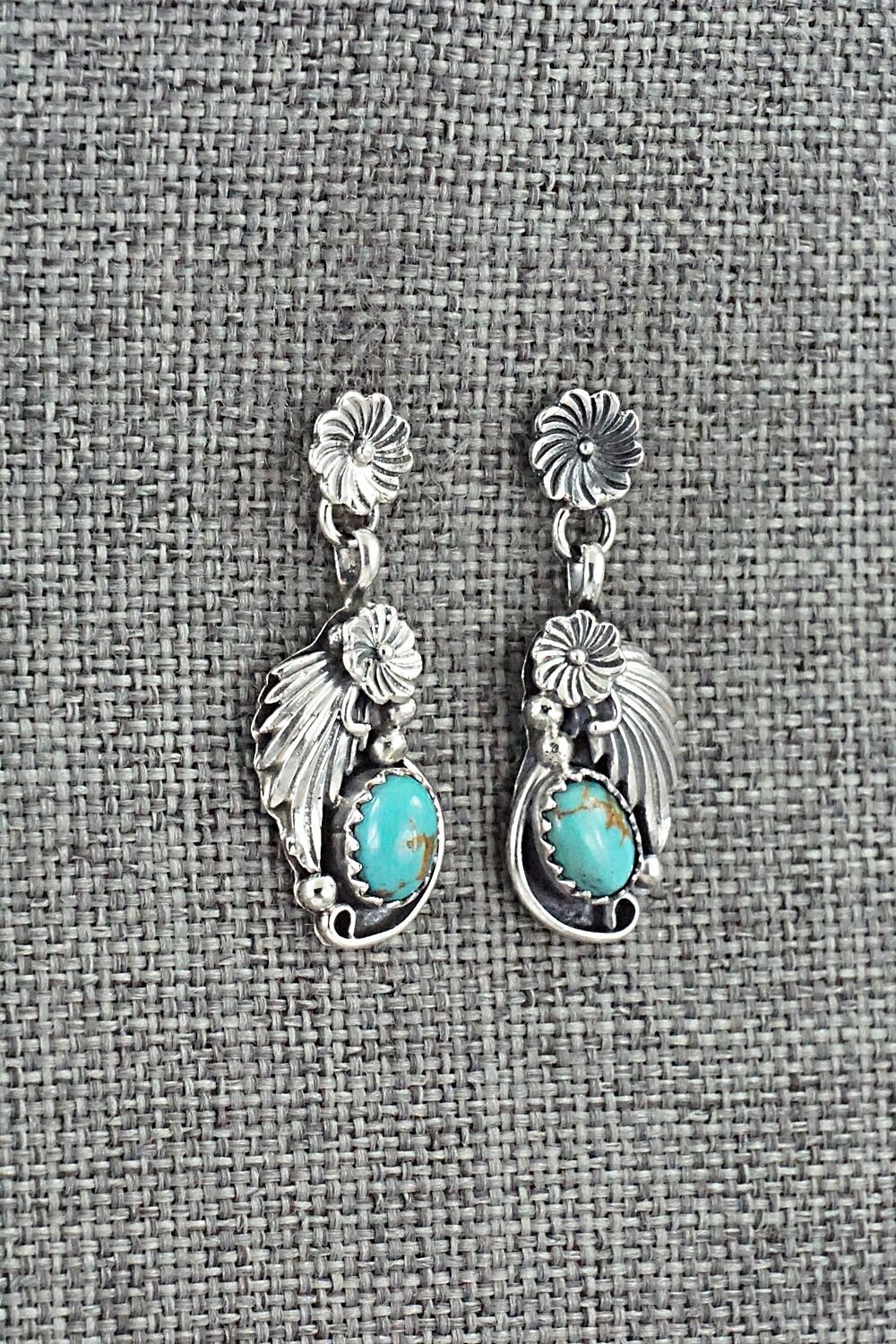 Turquoise & Sterling Silver Earrings - Verley Betone