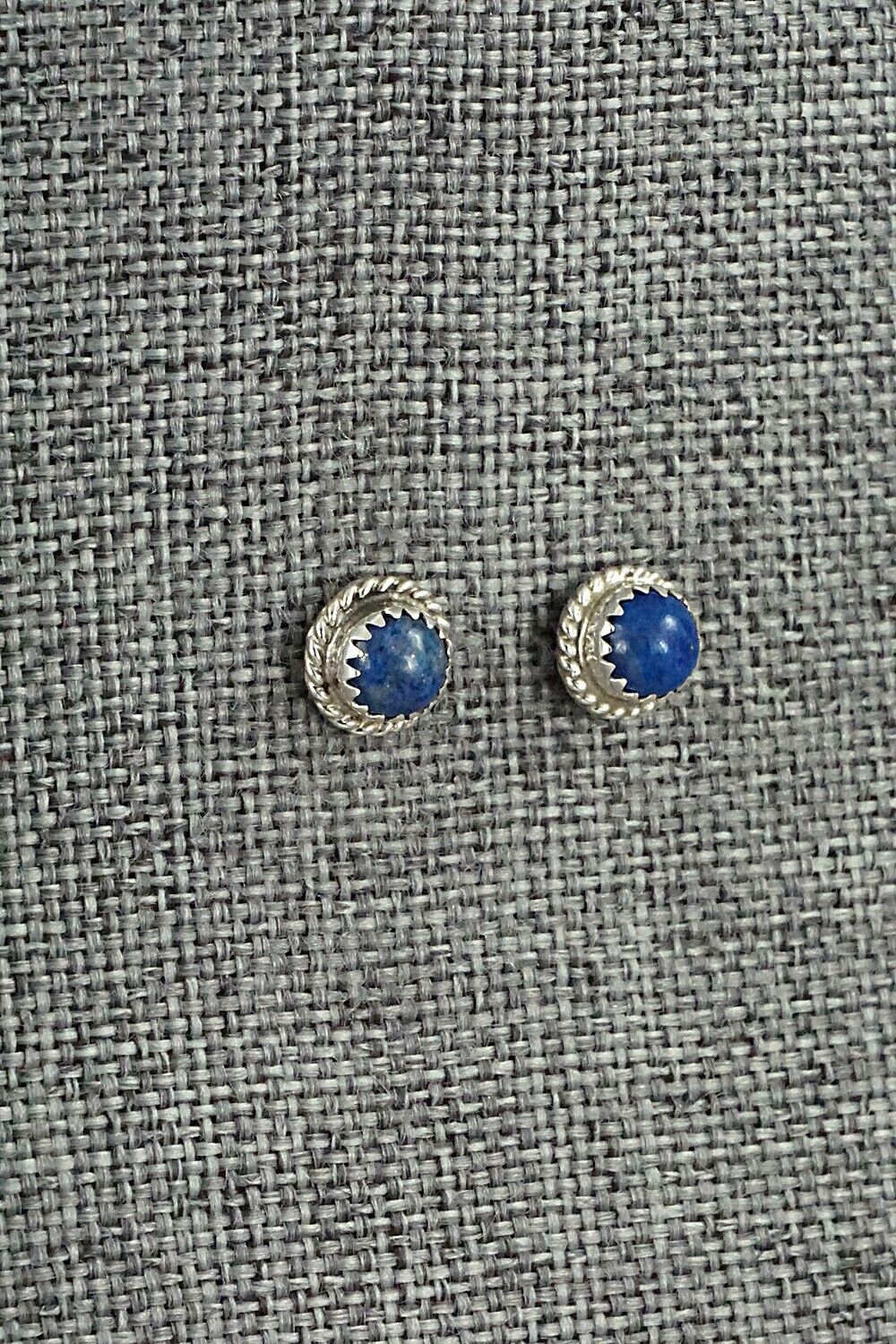 Lapis & Sterling Silver Earrings - Esther White