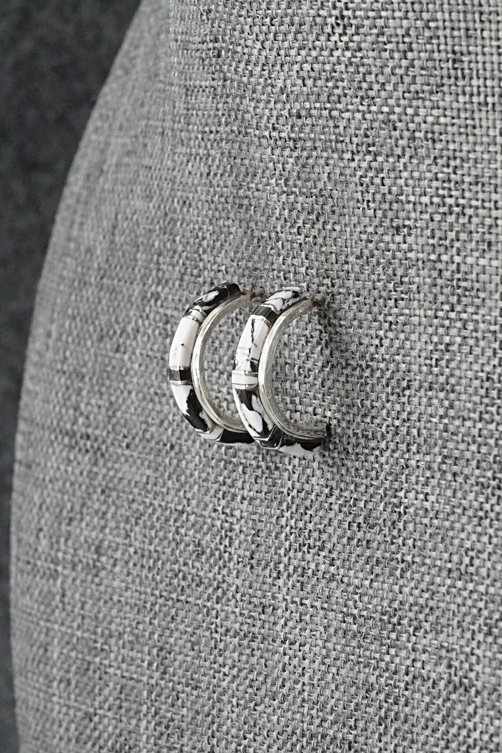 White Buffalo & Sterling Silver Earrings - Terrance Panteah