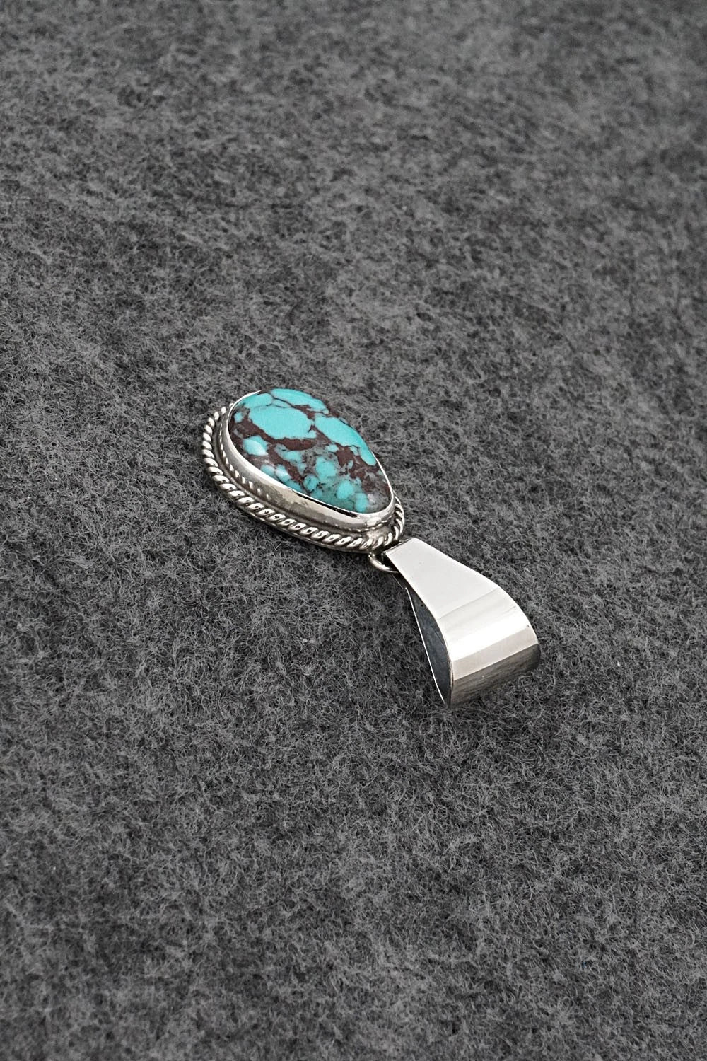 Turquoise & Sterling Silver Pendant - Eugene Gruber