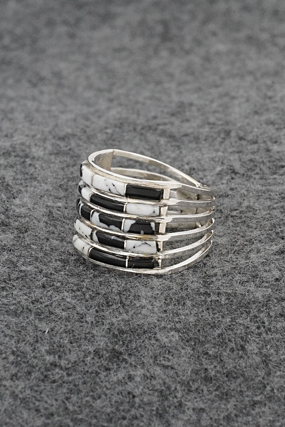 White Buffalo & Sterling Silver Ring - Jamie Johnson - Size 8