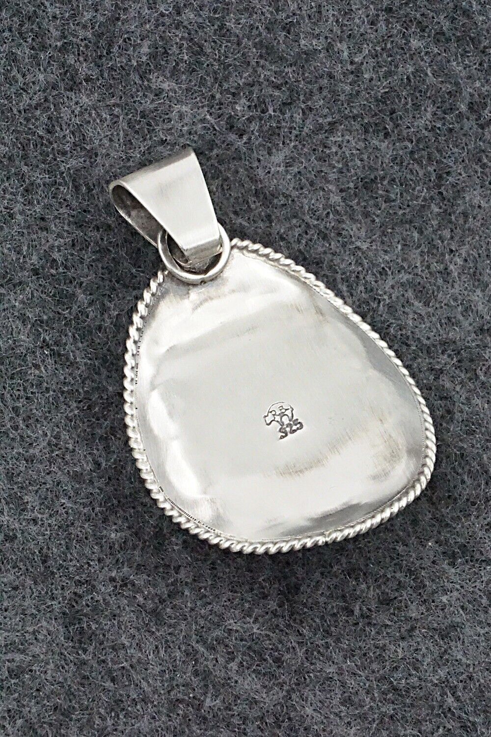 Turquoise & Sterling Silver Pendant - Bobby Platero
