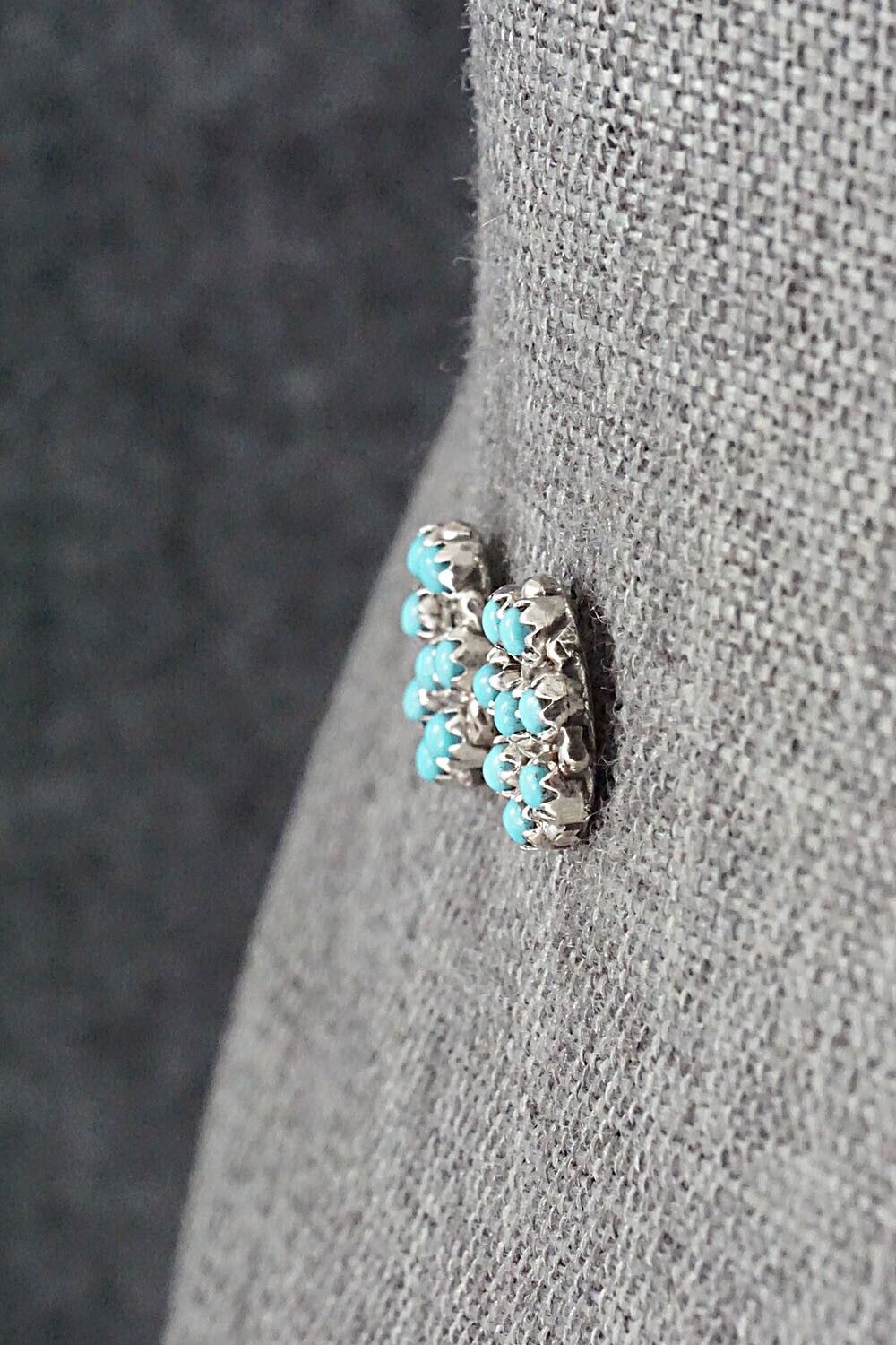 Turquoise & Sterling Silver Earrings - Randy Hooee