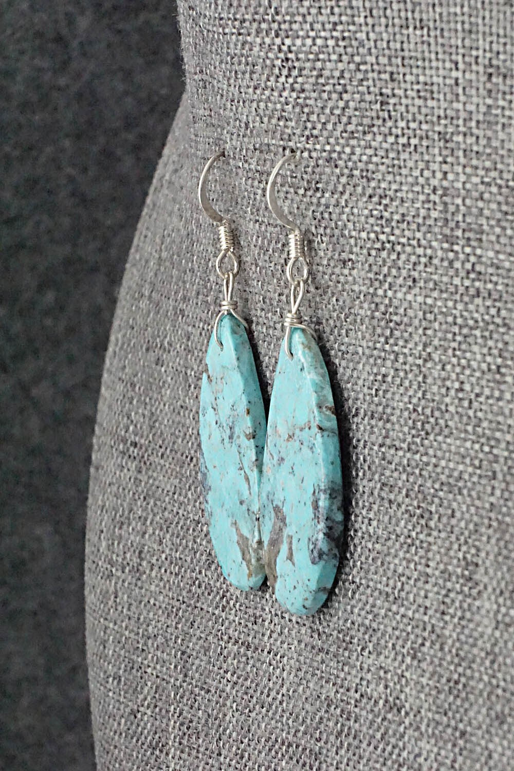 Turquoise & Sterling Silver Earrings - Joe Garcia