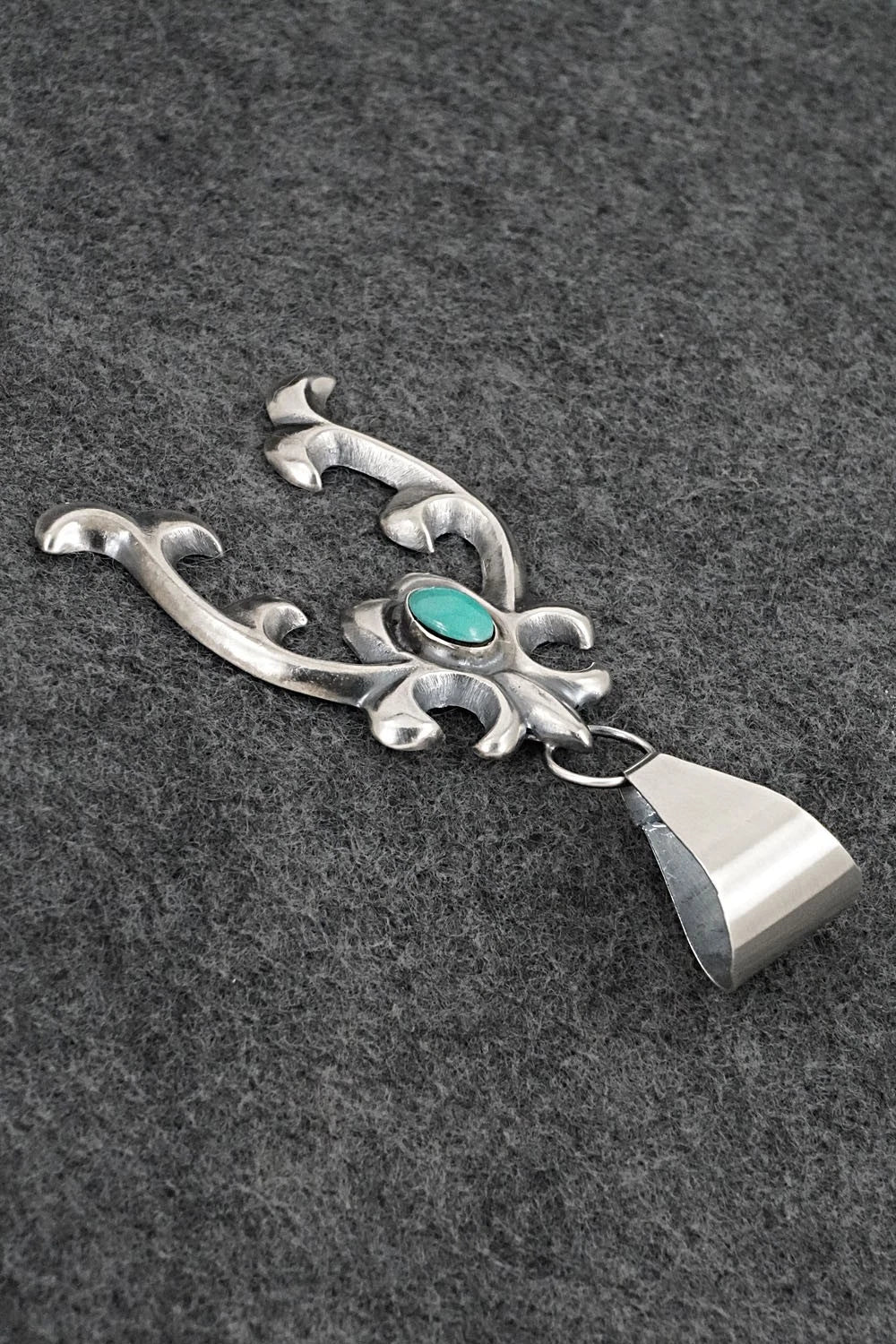 Turquoise & Sterling Silver Pendant - Eugene Gruber
