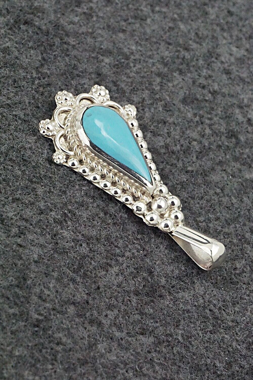 Turquoise & Sterling Silver Pendant - Juanita Yatsatie