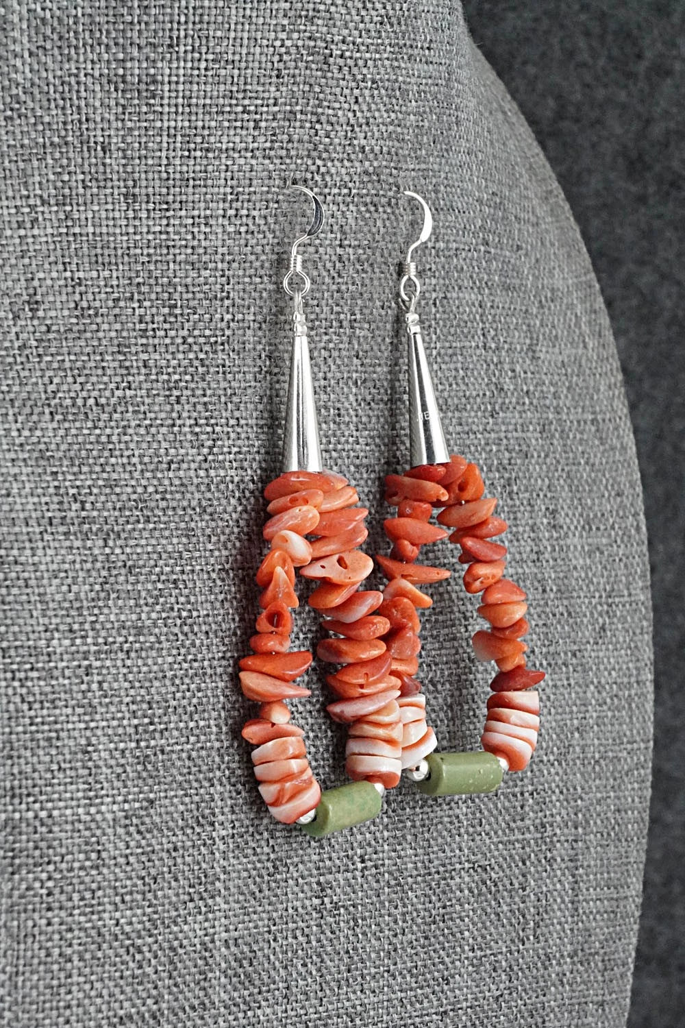 Spiny Oyster, Turquoise & Sterling Silver Necklace Set - Erika Brown