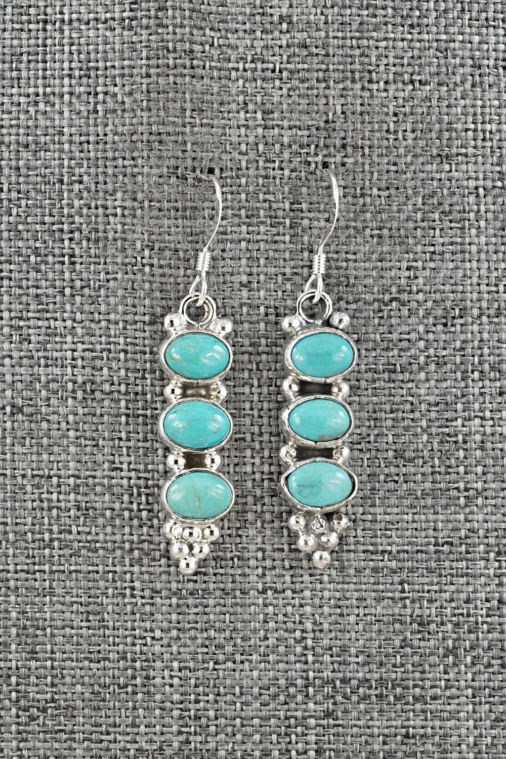 Turquoise & Sterling Silver Earrings - Gary Shorty