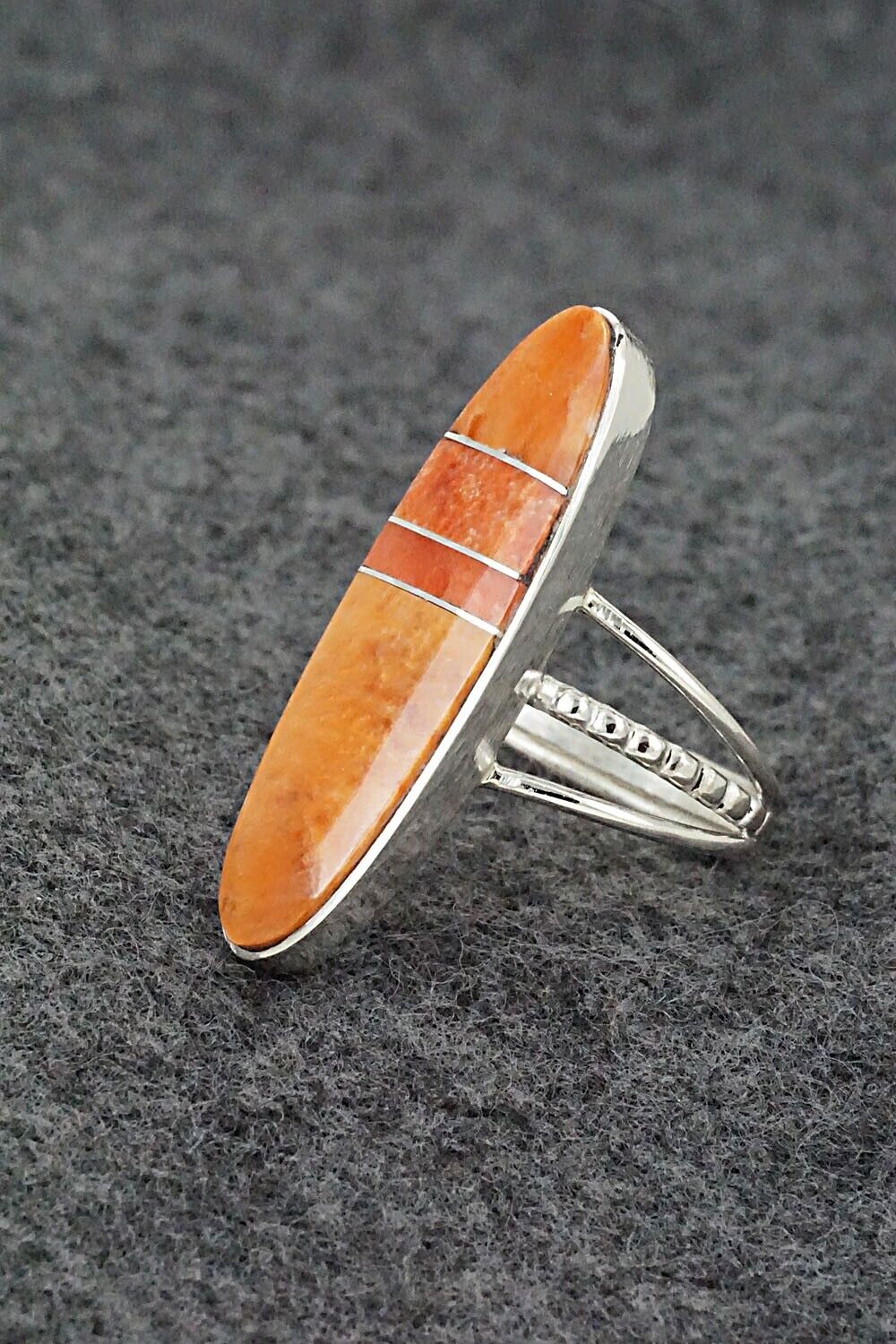Spiny Oyster & Sterling Silver Ring - Harold Smith - Size 8.5