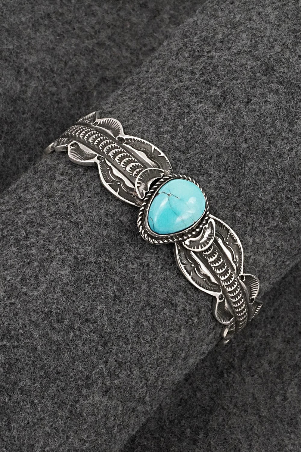 Turquoise & Sterling Silver Bracelet - Leonard Maloney