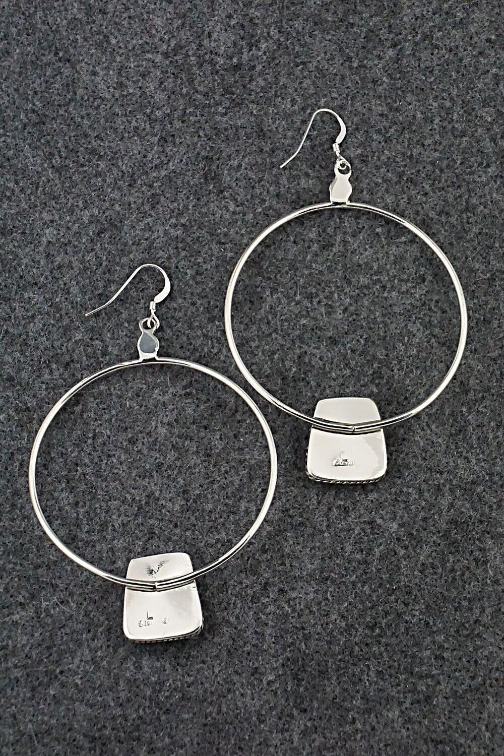 White Buffalo & Sterling Silver Earrings - Lucinda Sardo