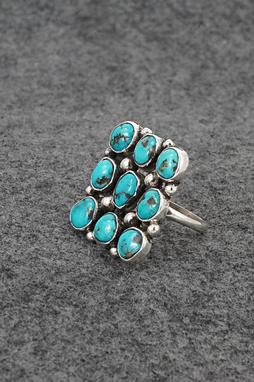 Turquoise & Sterling Silver Ring - Priscilla Reeder - Size 9