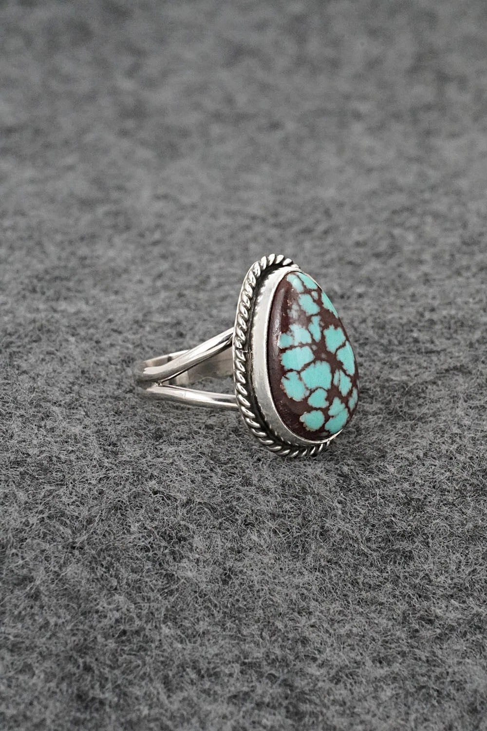 Turquoise & Sterling Silver Ring - Eugene Gruber - Size 6
