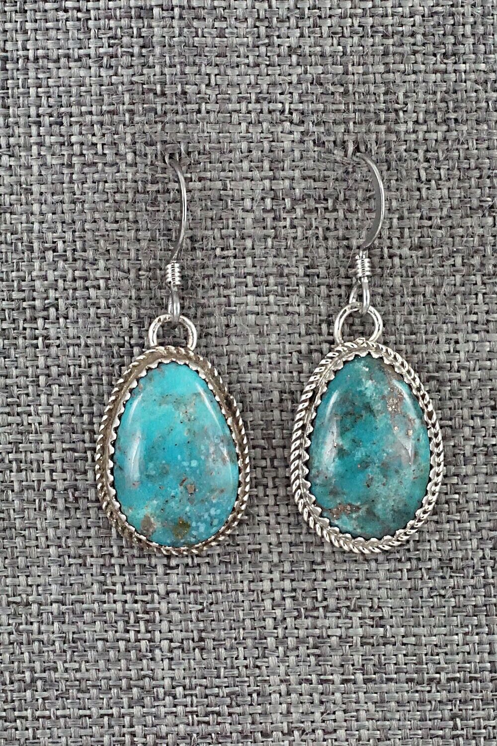 Turquoise & Sterling Silver Earrings - Ernest Hawthorne