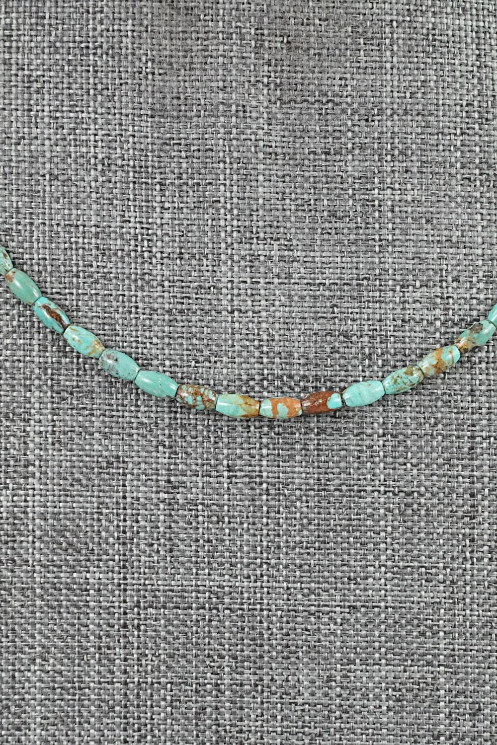 Turquoise & Sterling Silver Necklace 17" - Doreen Jake
