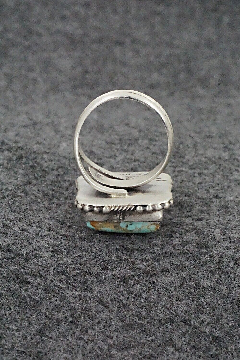 Turquoise & Sterling Silver Ring - Jameson Garcia - Size 7 Adj.