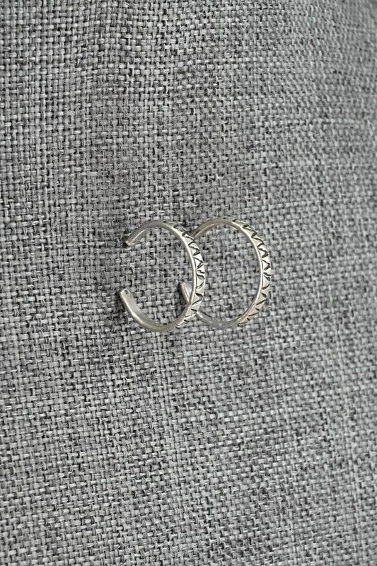 Sterling Silver Hoop Earrings - Elaine Tahe