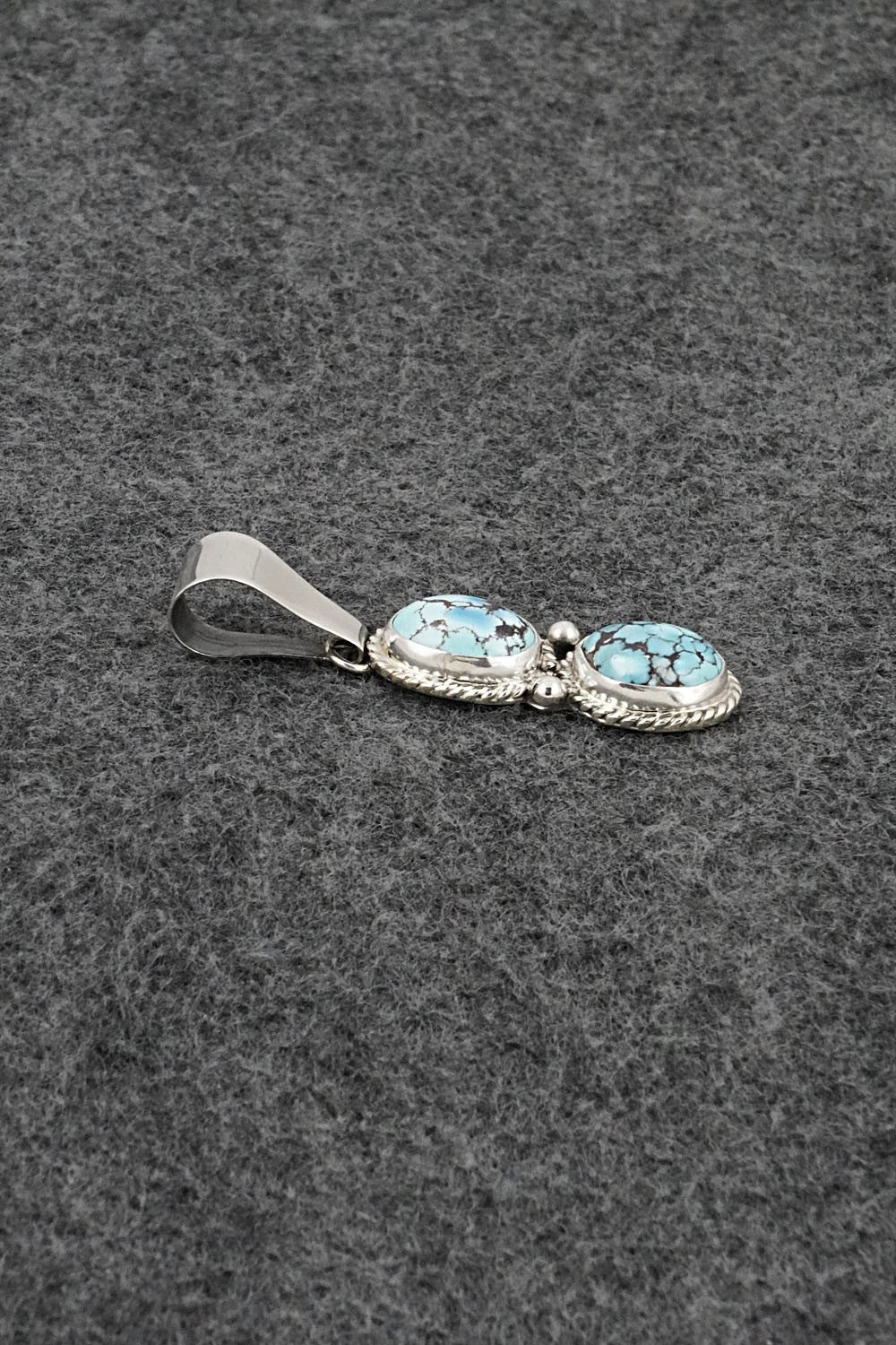 Turquoise & Sterling Silver Pendant - Eugene Gruber