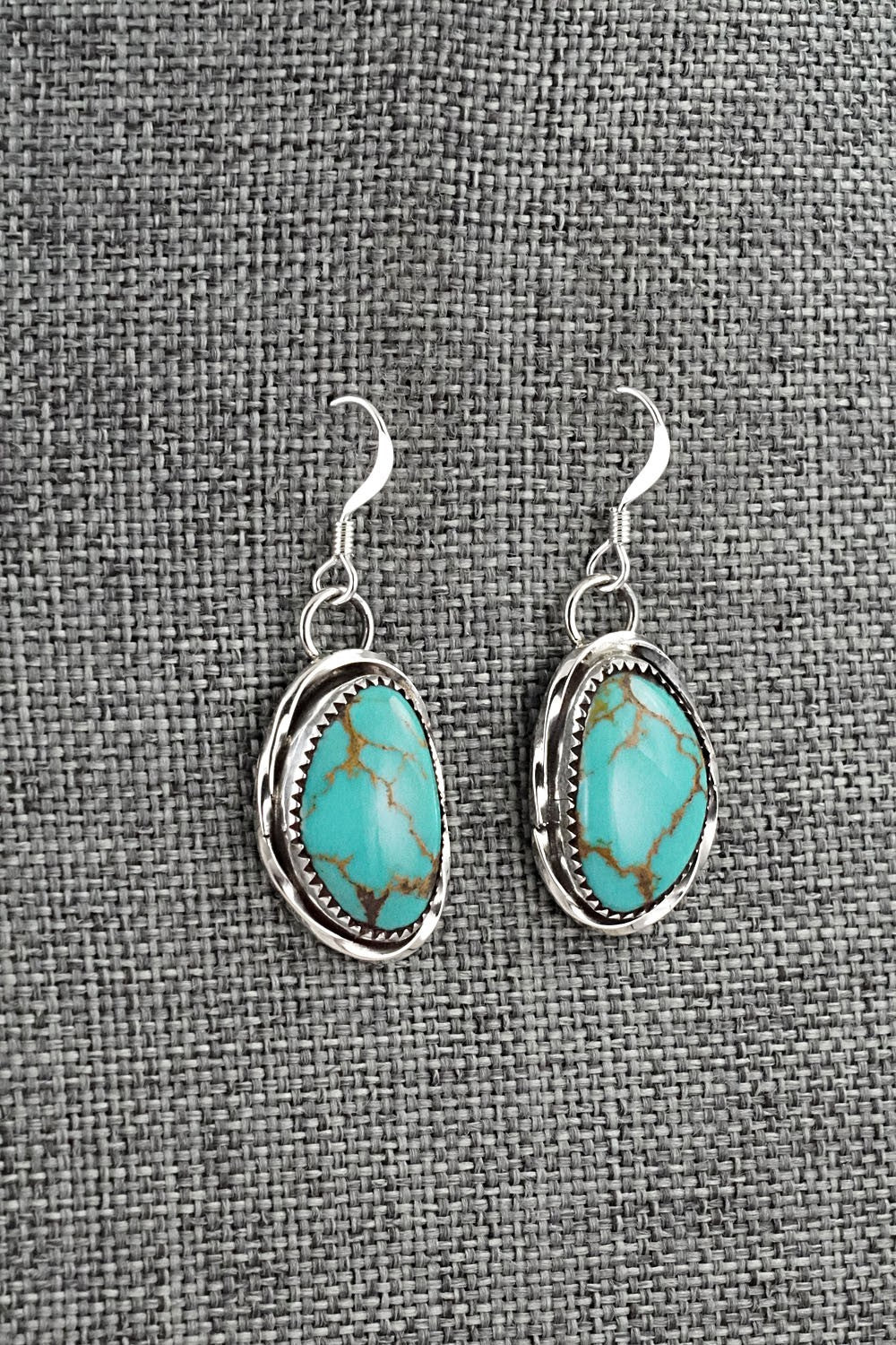 Turquoise & Sterling Silver Earrings - Ernest Hawthorne