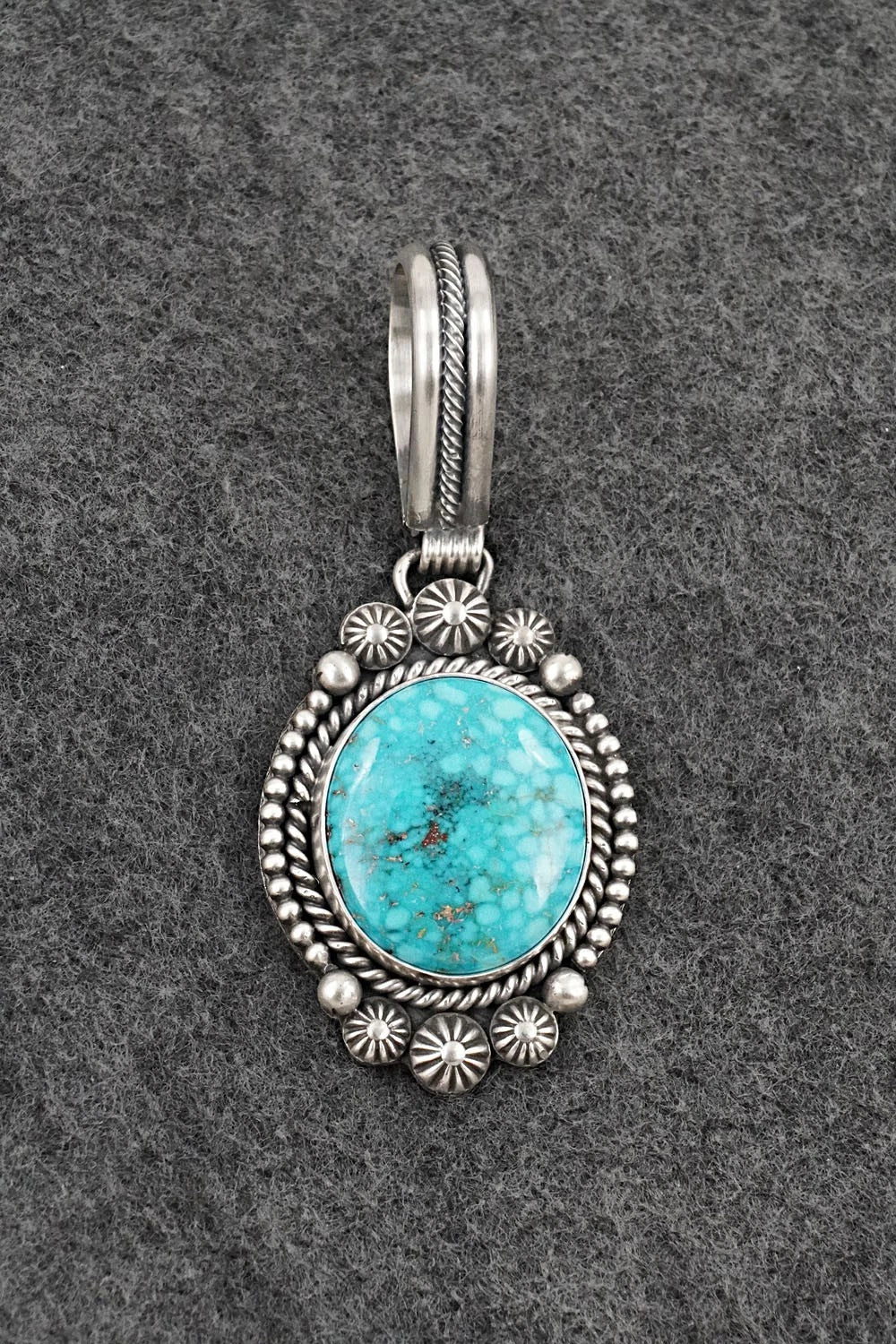Turquoise & Sterling Silver Pendant - Michael Calladitto