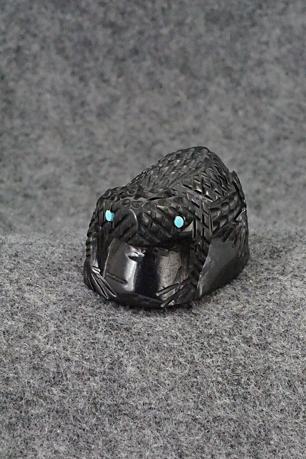 Horned Toad Zuni Fetish Carving - Jensen Charlie