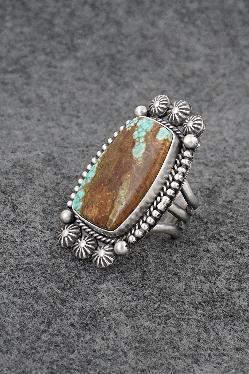 Turquoise & Sterling Silver Ring - Michael Calladitto - Size 7.5