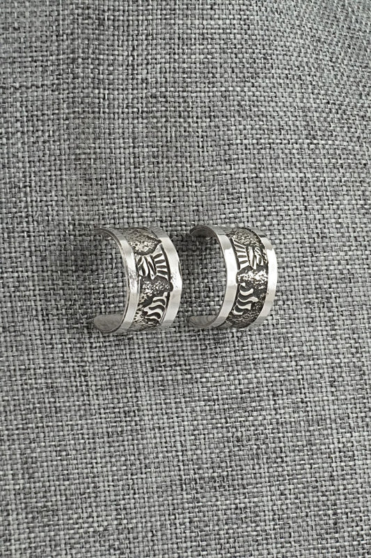 Sterling Silver Hoop Earrings - Elaine Becenti