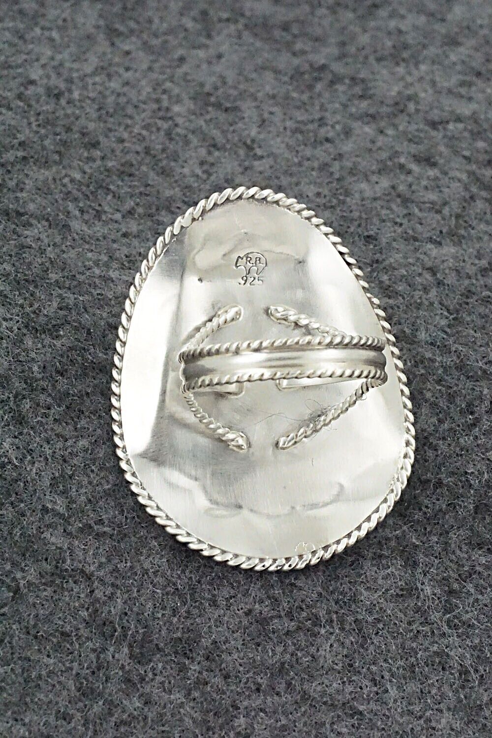 Turquoise & Sterling Silver Ring - Bobby Platero - Size 6.5