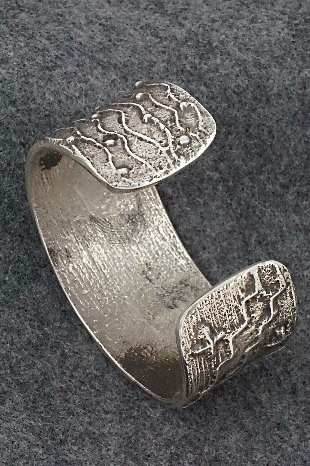 Tufa Cast Sterling Silver Bracelet - Navajo