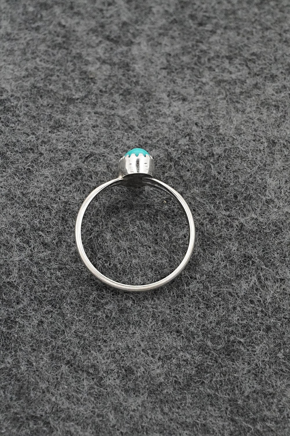 Turquoise & Sterling Silver Ring - Matthew Gordon - Size 6.75