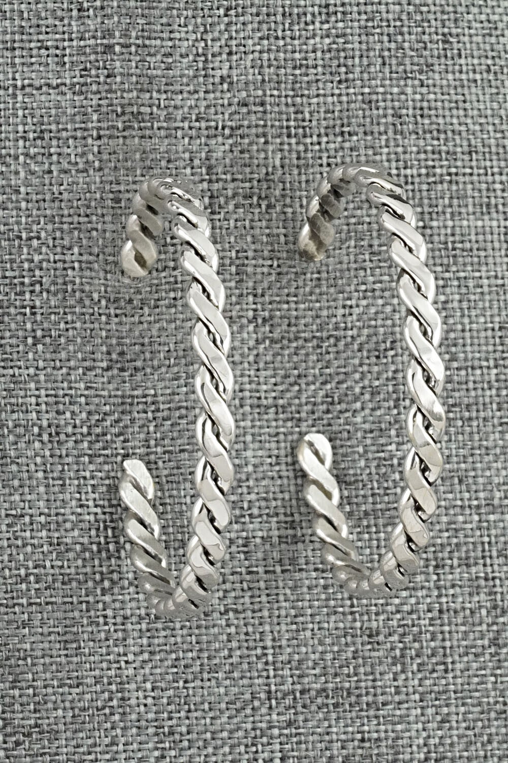 Sterling Silver Hoop Earrings - Elaine Tahe