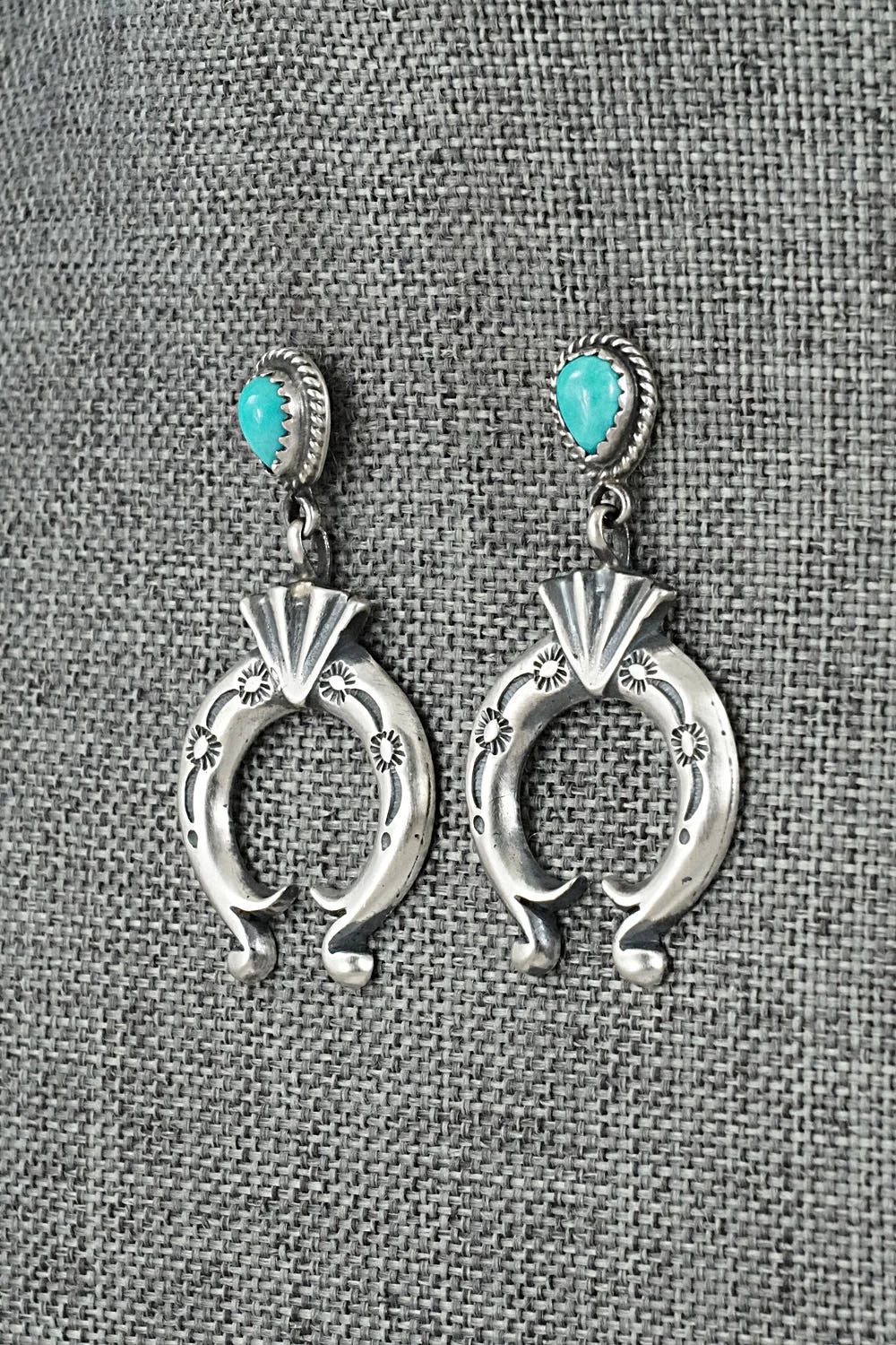 Turquoise & Sterling Silver Earrings - Verley Betone