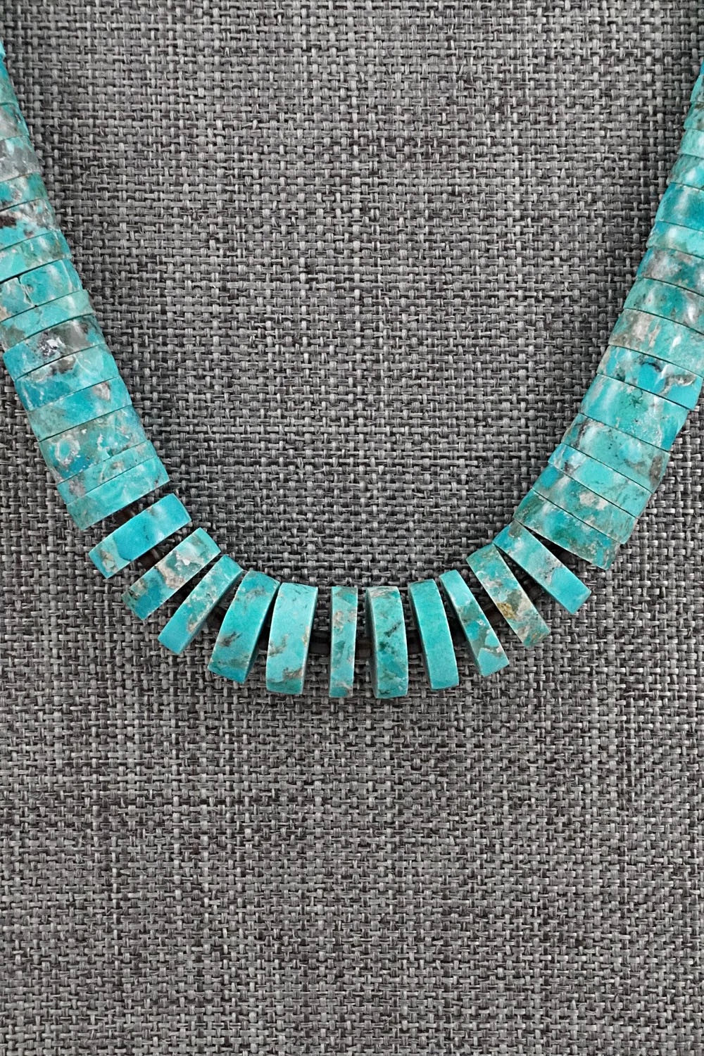 Turquoise & Sterling Silver Necklace 20" - Joe Garcia