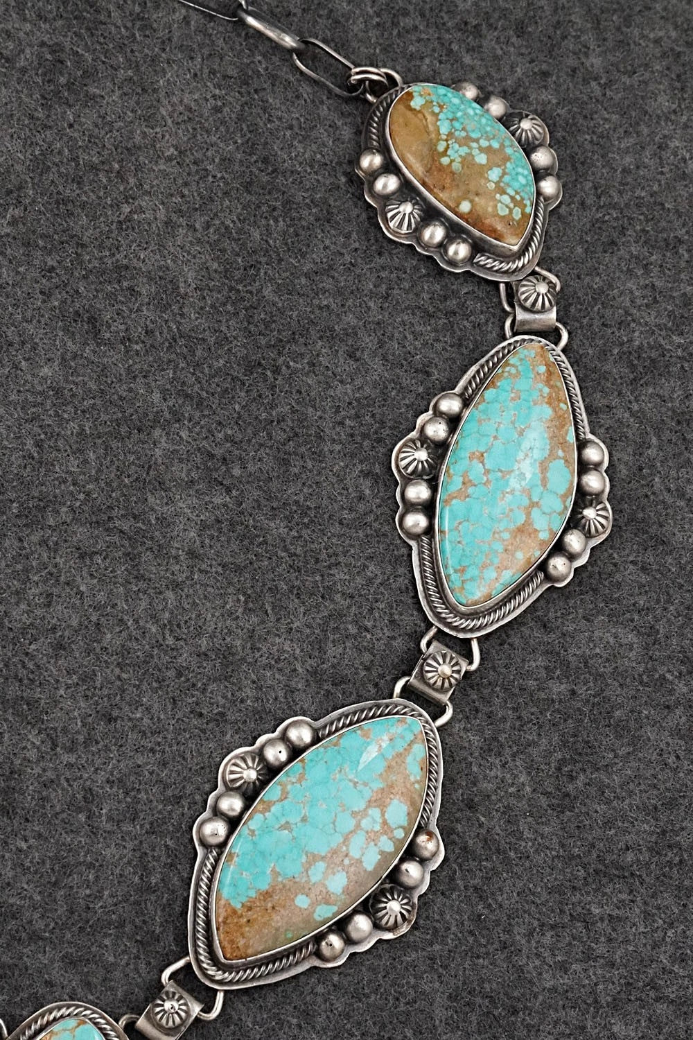Turquoise & Sterling Silver Necklace and Earrings Set - Kathleen Livingston