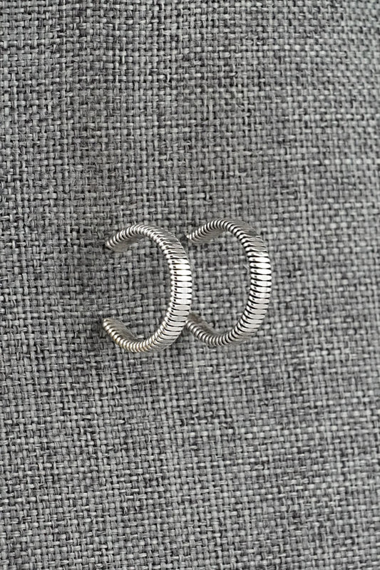 Sterling Silver Hoop Earrings - Elaine Tahe