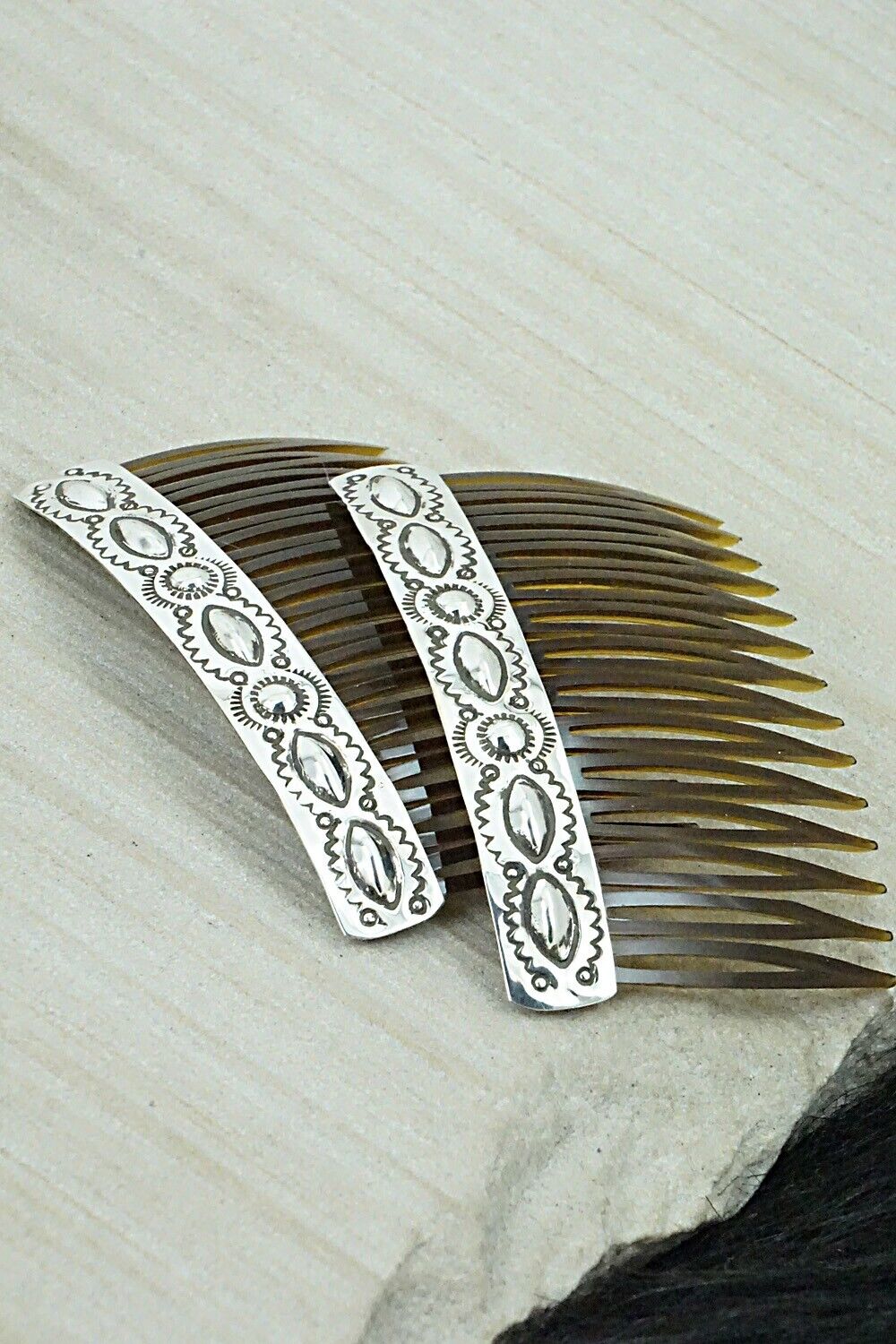 Sterling Silver Hair Combs - Jennie Blackgoat