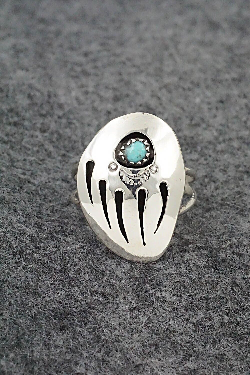 Turquoise & Sterling Silver Ring - Ervin Begay - Size 8