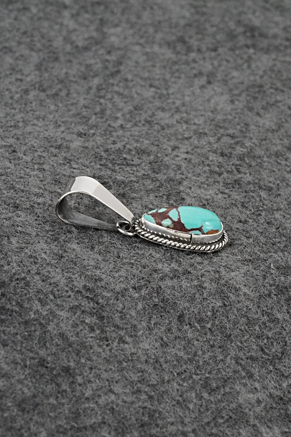 Turquoise & Sterling Silver Pendant - Eugene Gruber