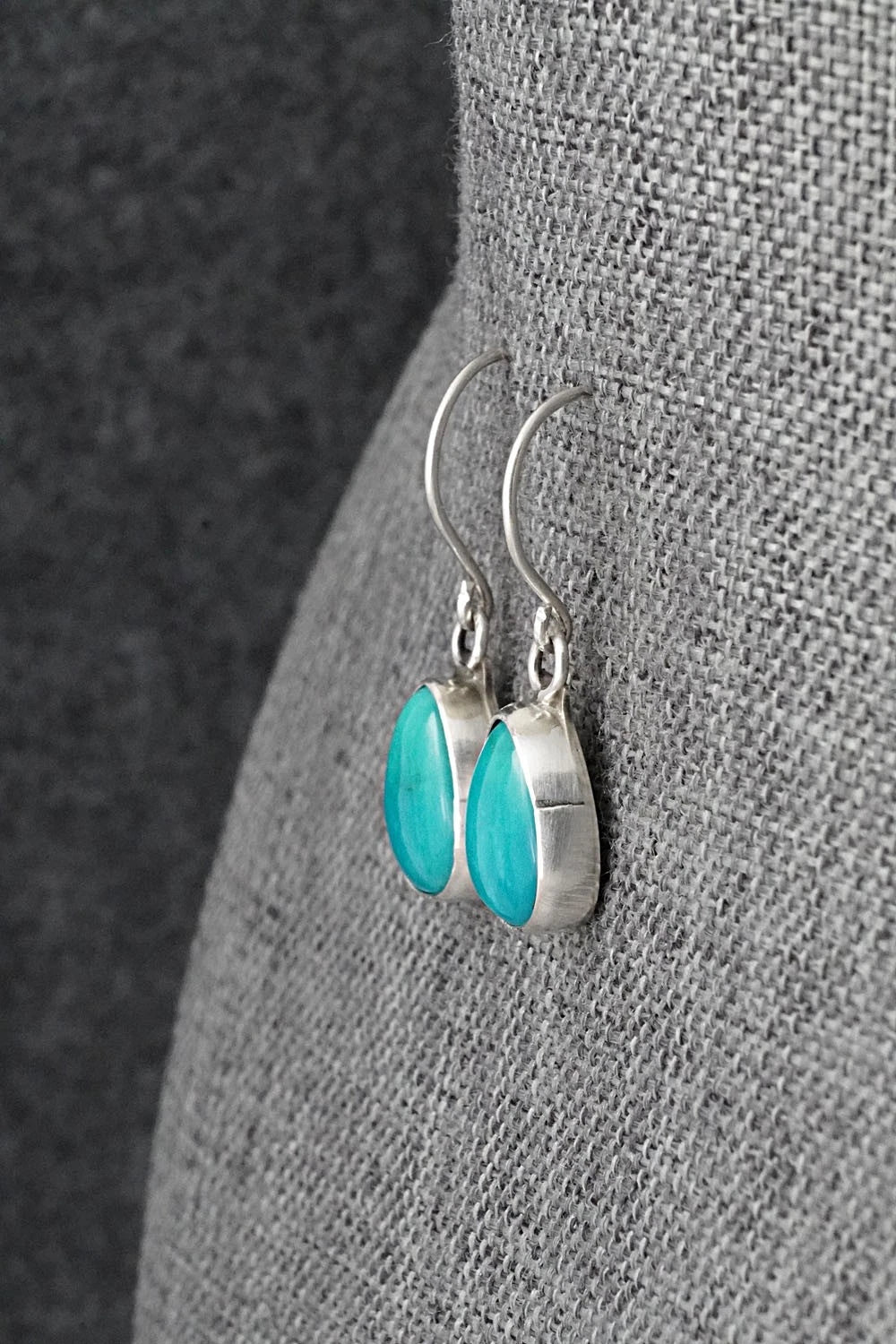 Turquoise & Sterling Silver Earrings - Rosemary Saunders