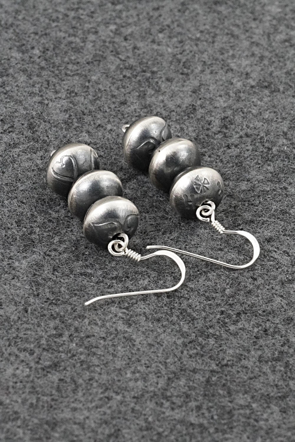 Sterling Silver Navajo Pearl Earrings - Crystal Haley