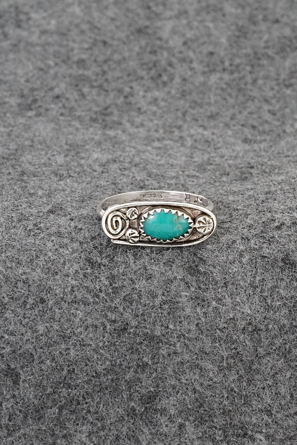 Turquoise & Sterling Silver Ring - Priscilla Reeder - Size 9