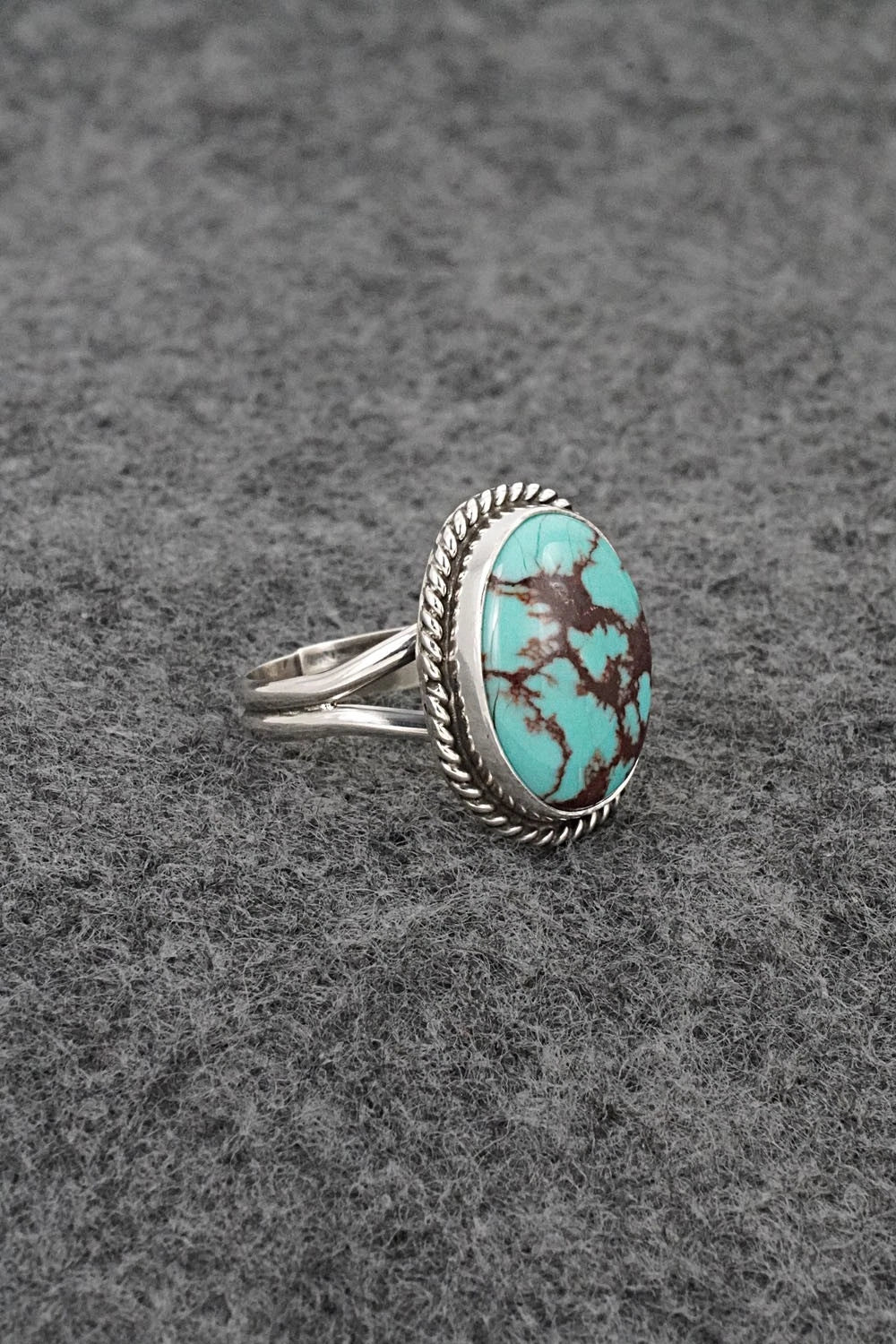 Turquoise & Sterling Silver Ring - Eugene Gruber - Size 5