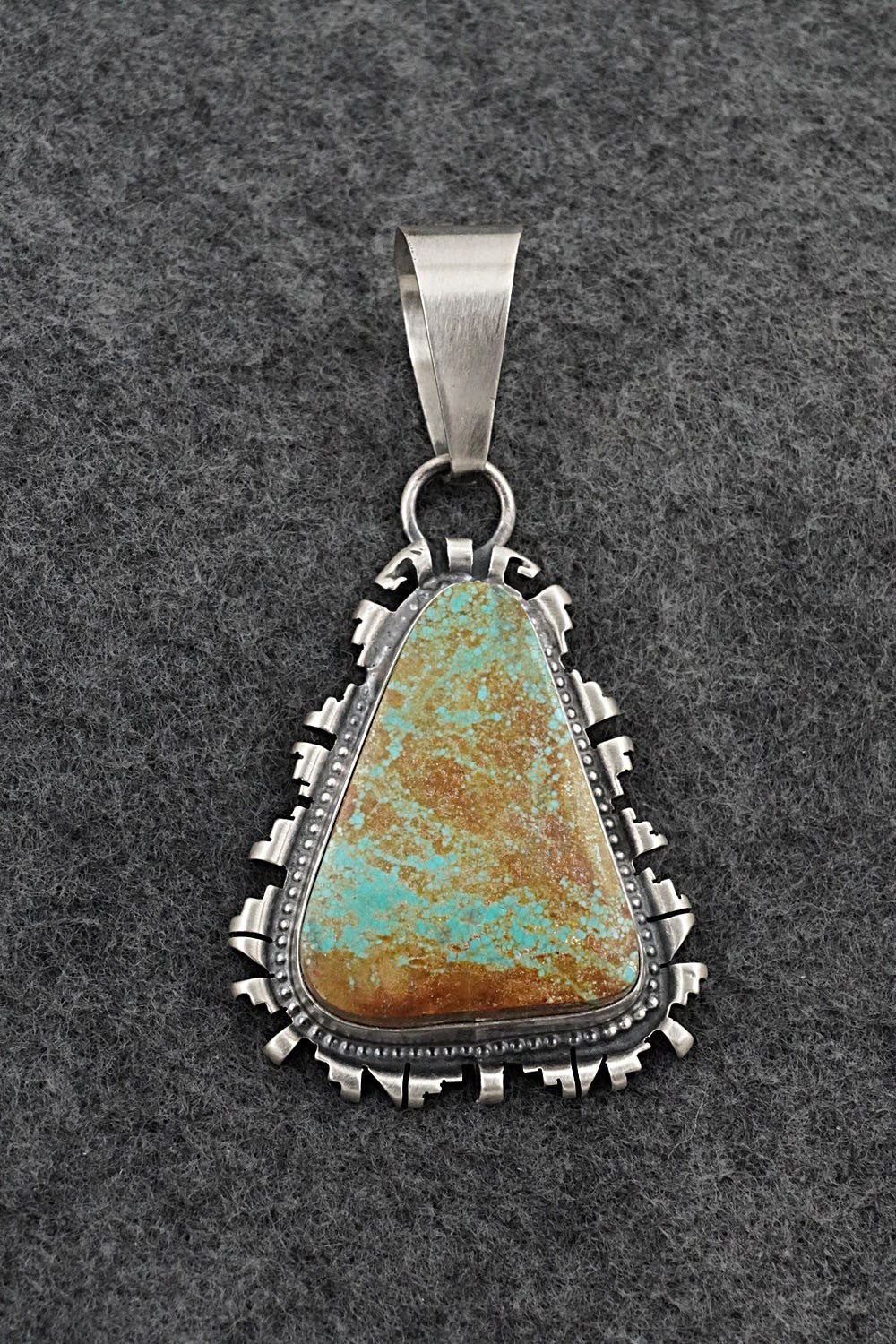 Turquoise & Sterling Silver Pendant - Randy Billy